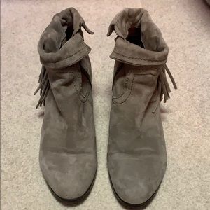 Gray suede Sam Edelman booties